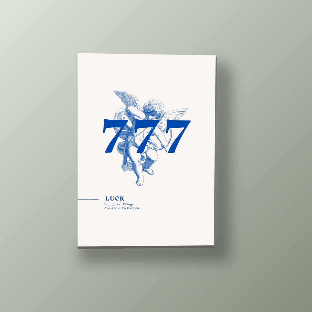 777 Azul de la Suerte | Cuadro decorativo de Monkey Canvas