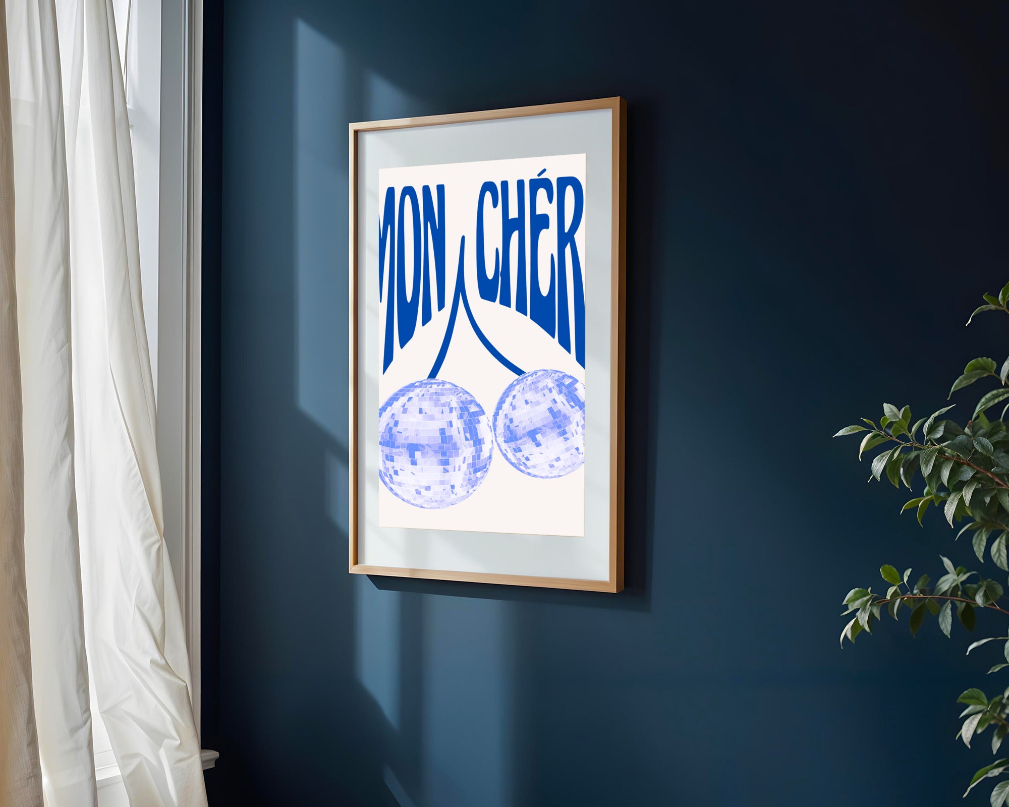 Cerezas Disco Azul | Cuadro decorativo de Monkey Canvas