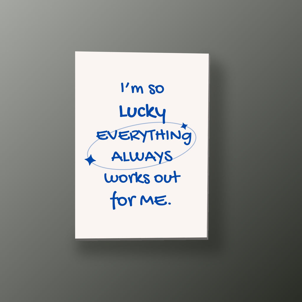Frase de la Suerte Azul | Cuadro decorativo de Monkey Canvas