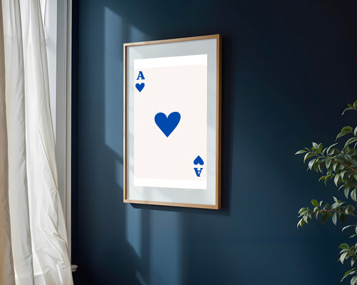 As de Corazones Azul | Cuadro decorativo de Monkey Canvas