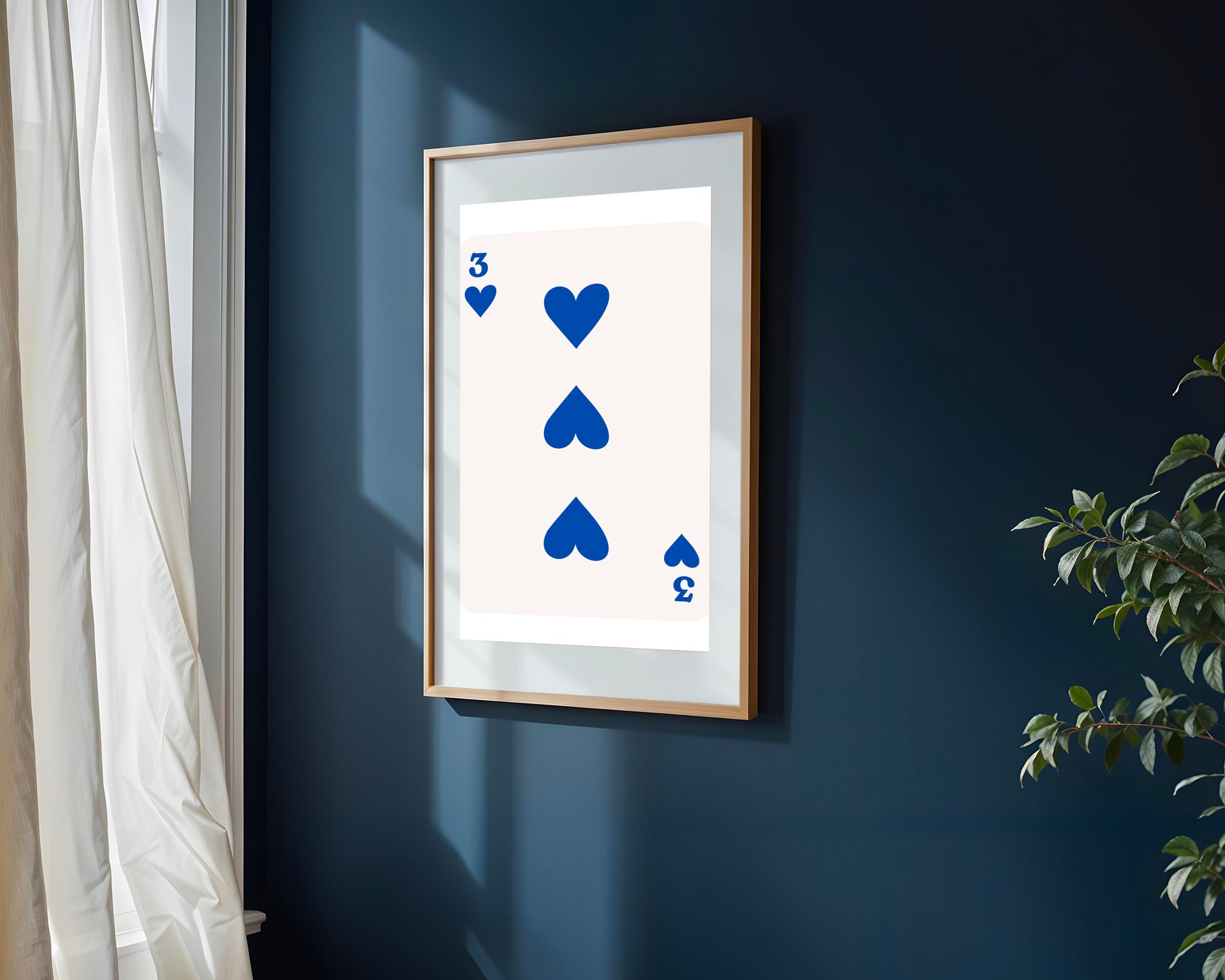 Tres Corazones Azul | Cuadro decorativo de Monkey Canvas