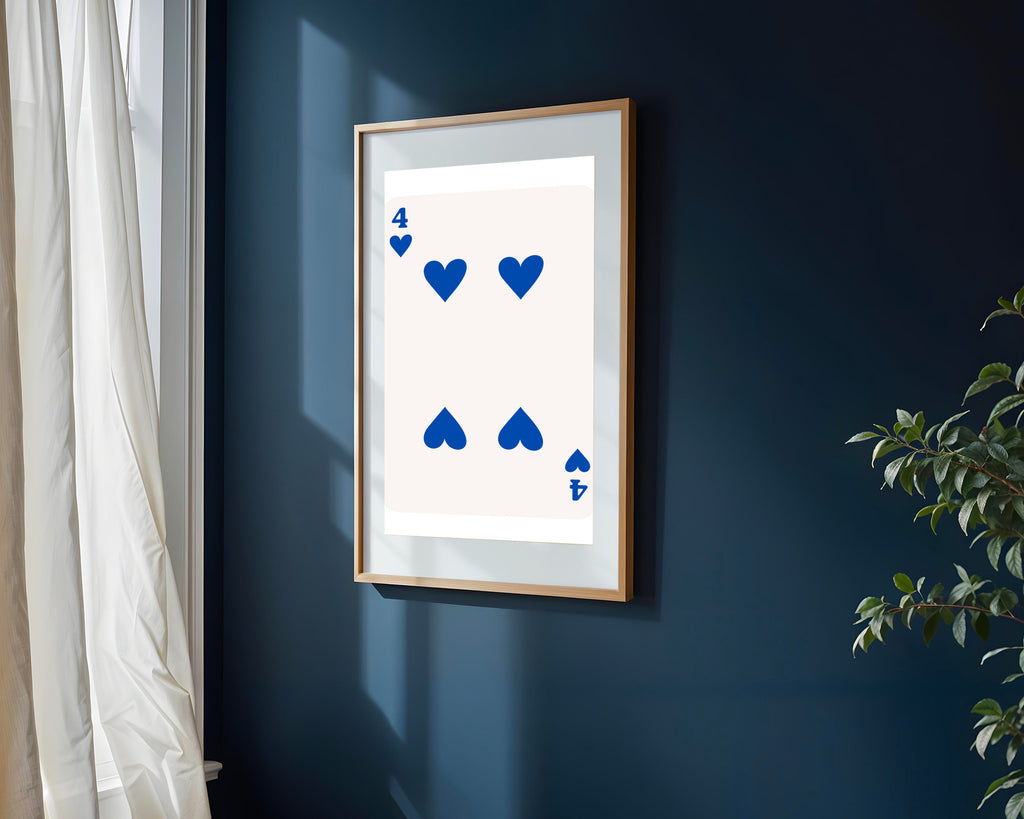 Cuatro Corazones Azul | Cuadro decorativo de Monkey Canvas