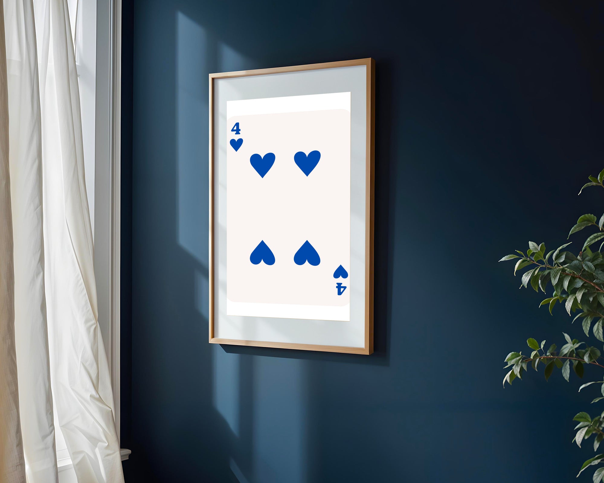 Cuatro Corazones Azul | Cuadro decorativo de Monkey Canvas