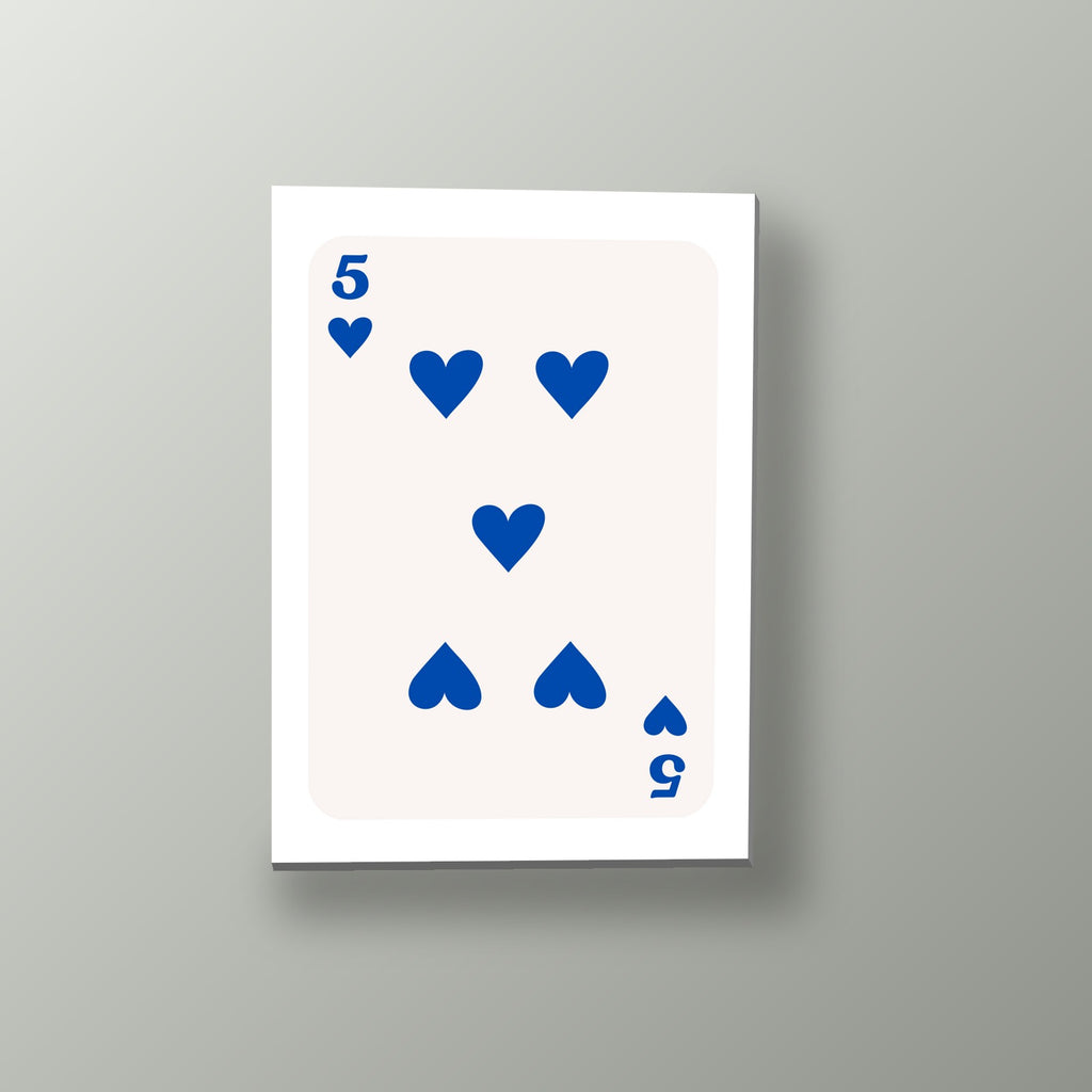 Cinco Corazones Azul | Cuadro decorativo de Monkey Canvas