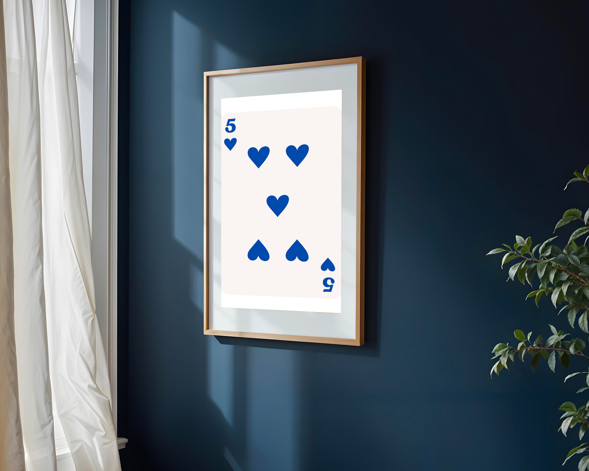Cinco Corazones Azul | Cuadro decorativo de Monkey Canvas