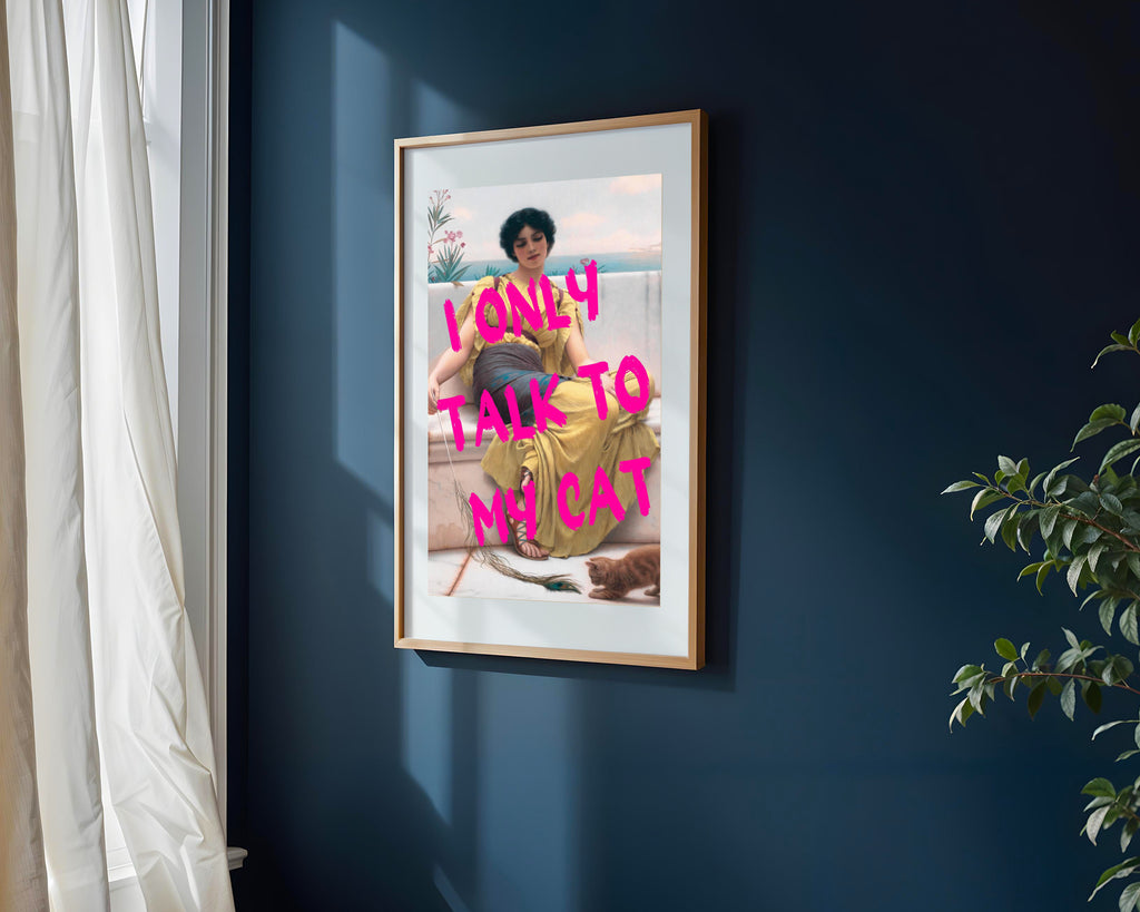 Solo Hablo con mi Gato | Cuadro decorativo de Monkey Canvas