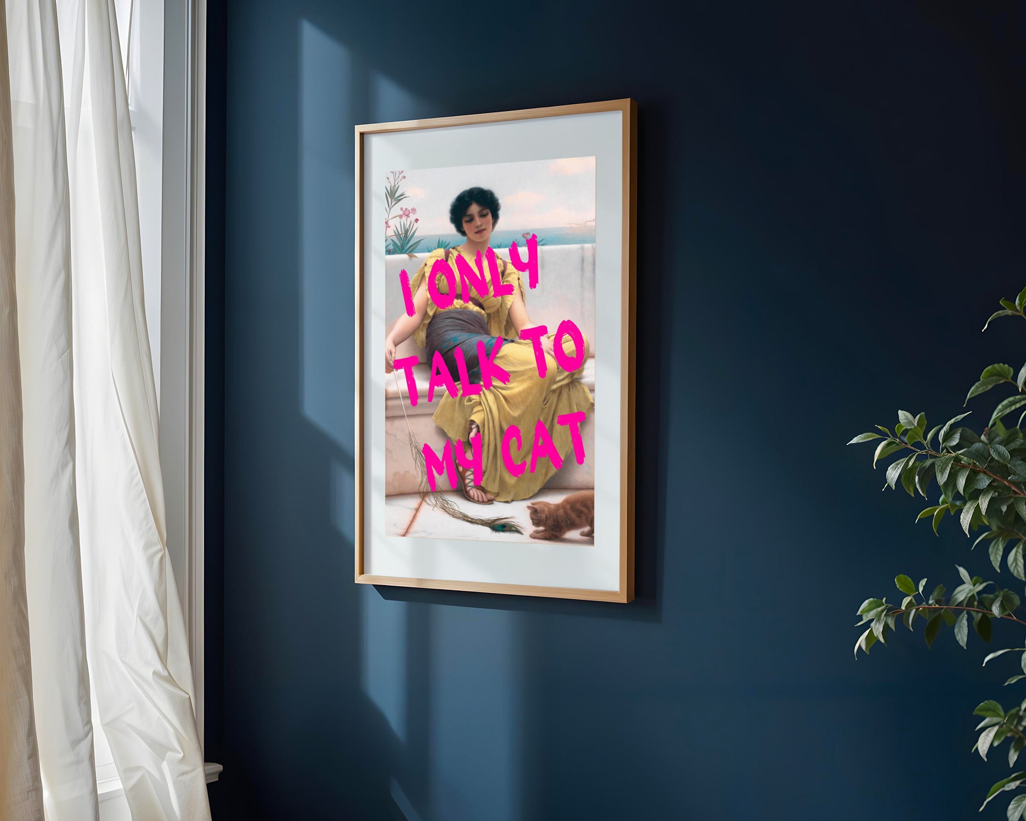 Solo Hablo con mi Gato | Cuadro decorativo de Monkey Canvas