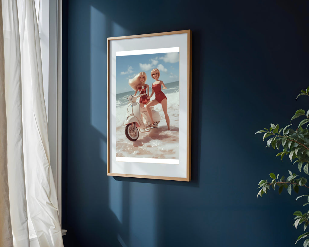 Paseo en Vespa | Cuadro decorativo de Monkey Canvas