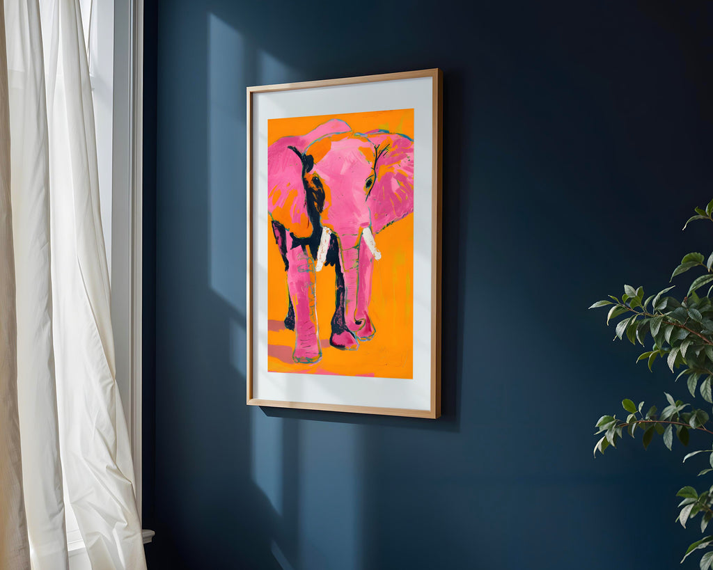 Elefante Fucsia | Cuadro decorativo de Monkey Canvas