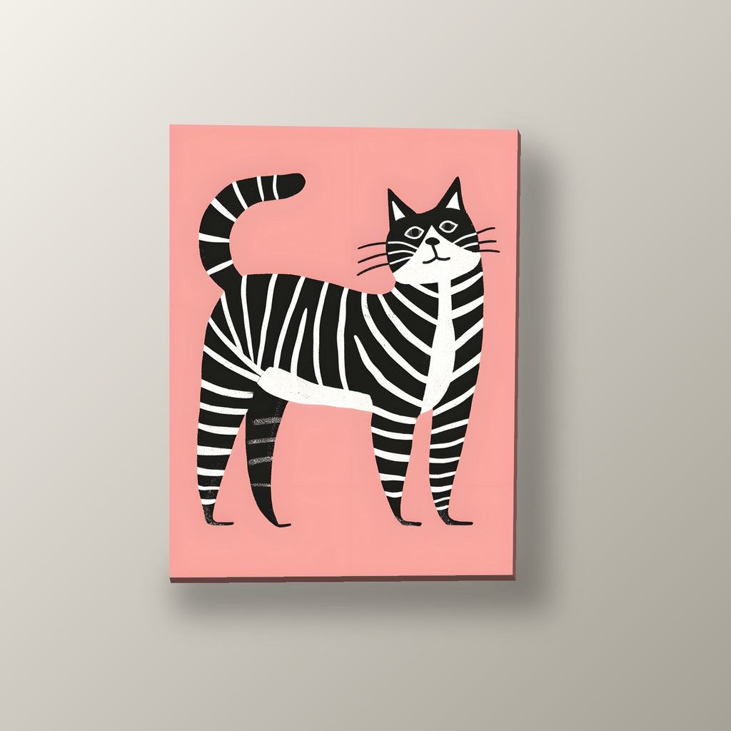 Gato a Rayas | Cuadro decorativo de Monkey Canvas