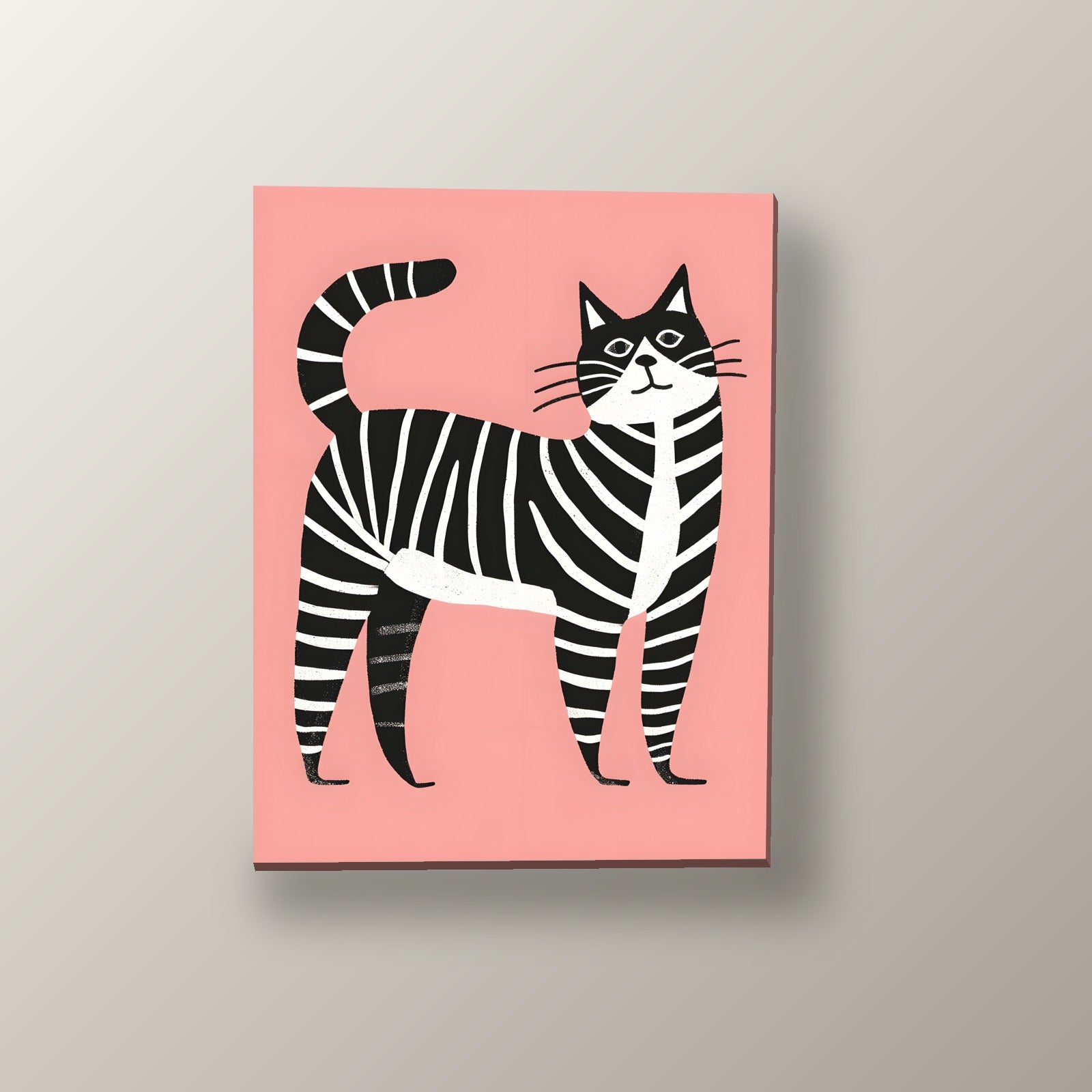 Gato a Rayas | Cuadro decorativo de Monkey Canvas