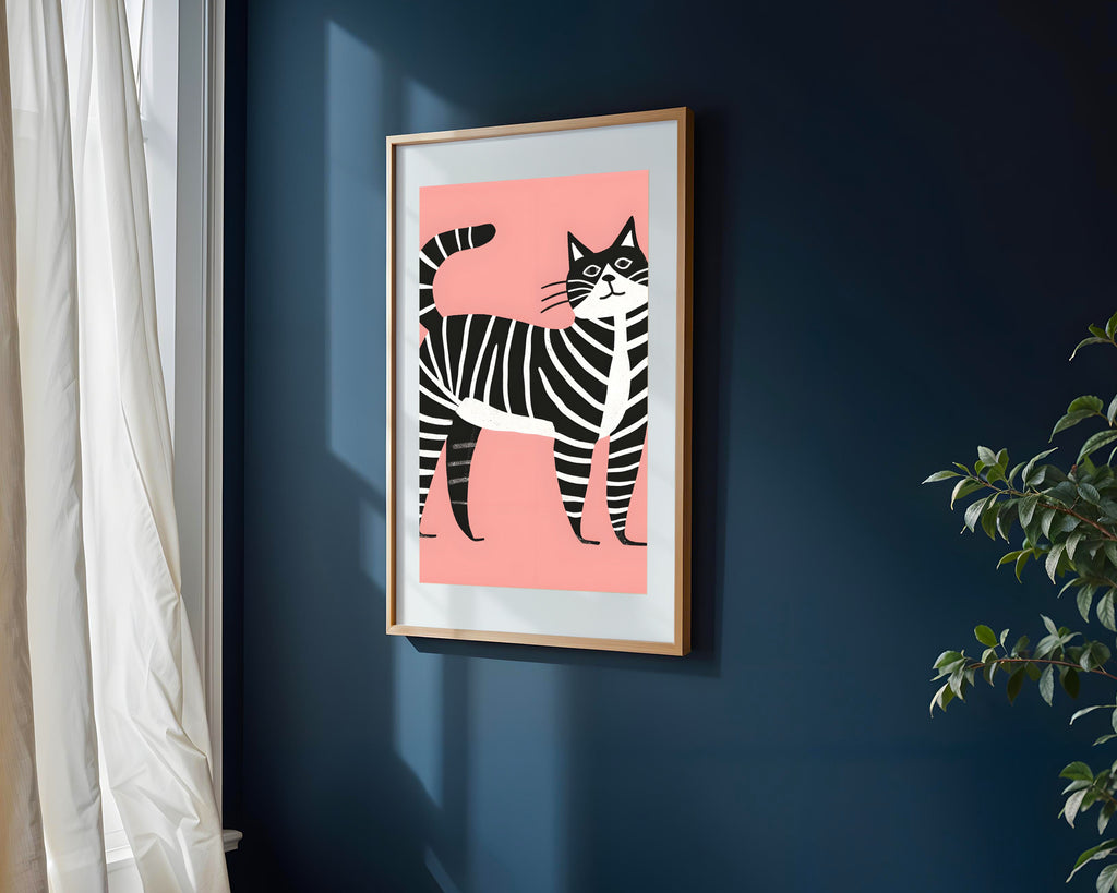 Gato a Rayas | Cuadro decorativo de Monkey Canvas