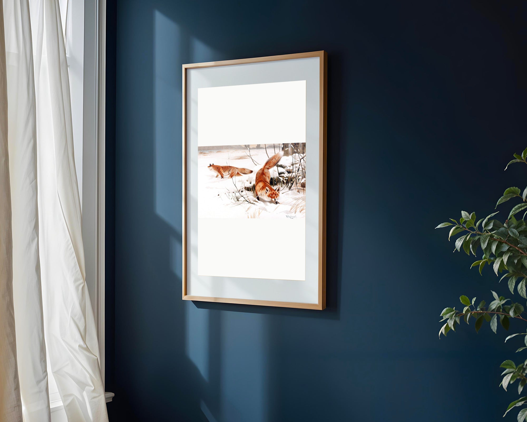 Zorros en la Nieve | Cuadro decorativo de Monkey Canvas