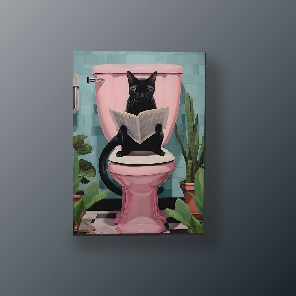Gato Lector | Cuadro decorativo de Monkey Canvas