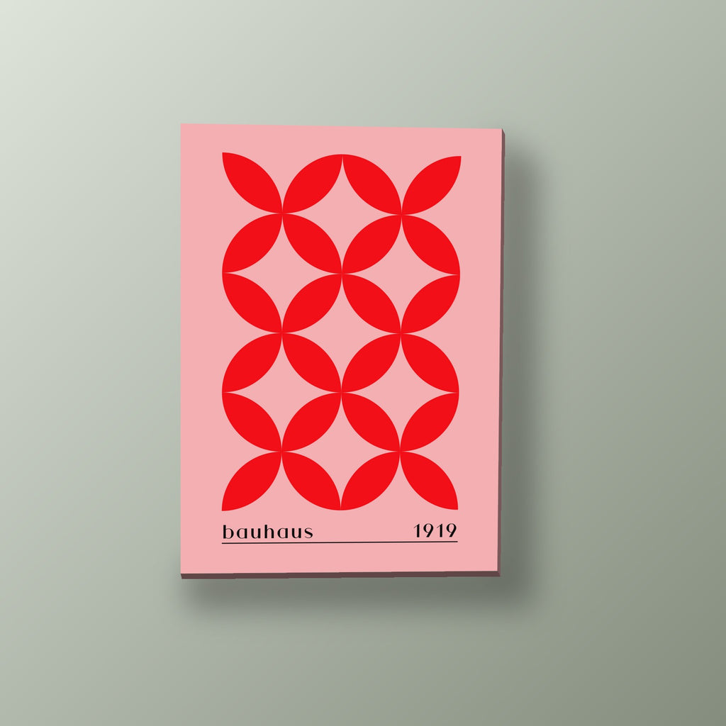 Pétalos Rojos Bauhaus | Cuadro decorativo de Monkey Canvas