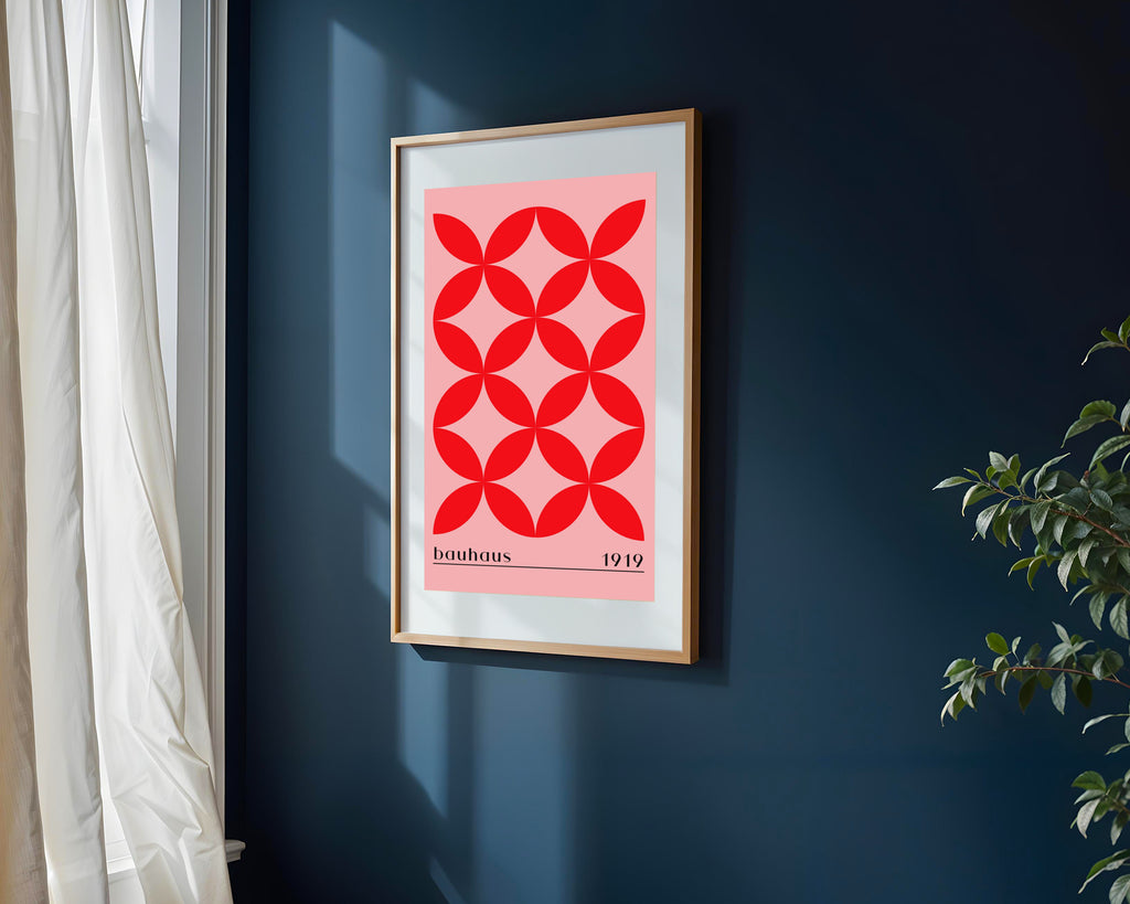 Pétalos Rojos Bauhaus | Cuadro decorativo de Monkey Canvas