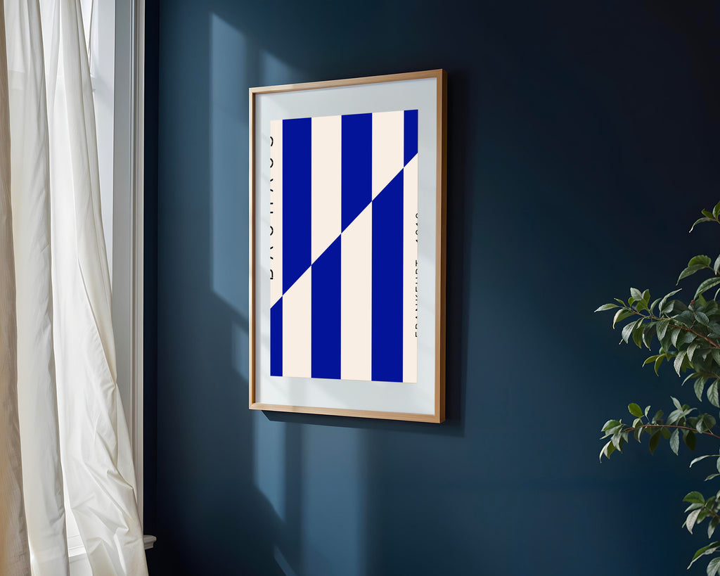 Rayas Azules Bauhaus | Cuadro decorativo de Monkey Canvas