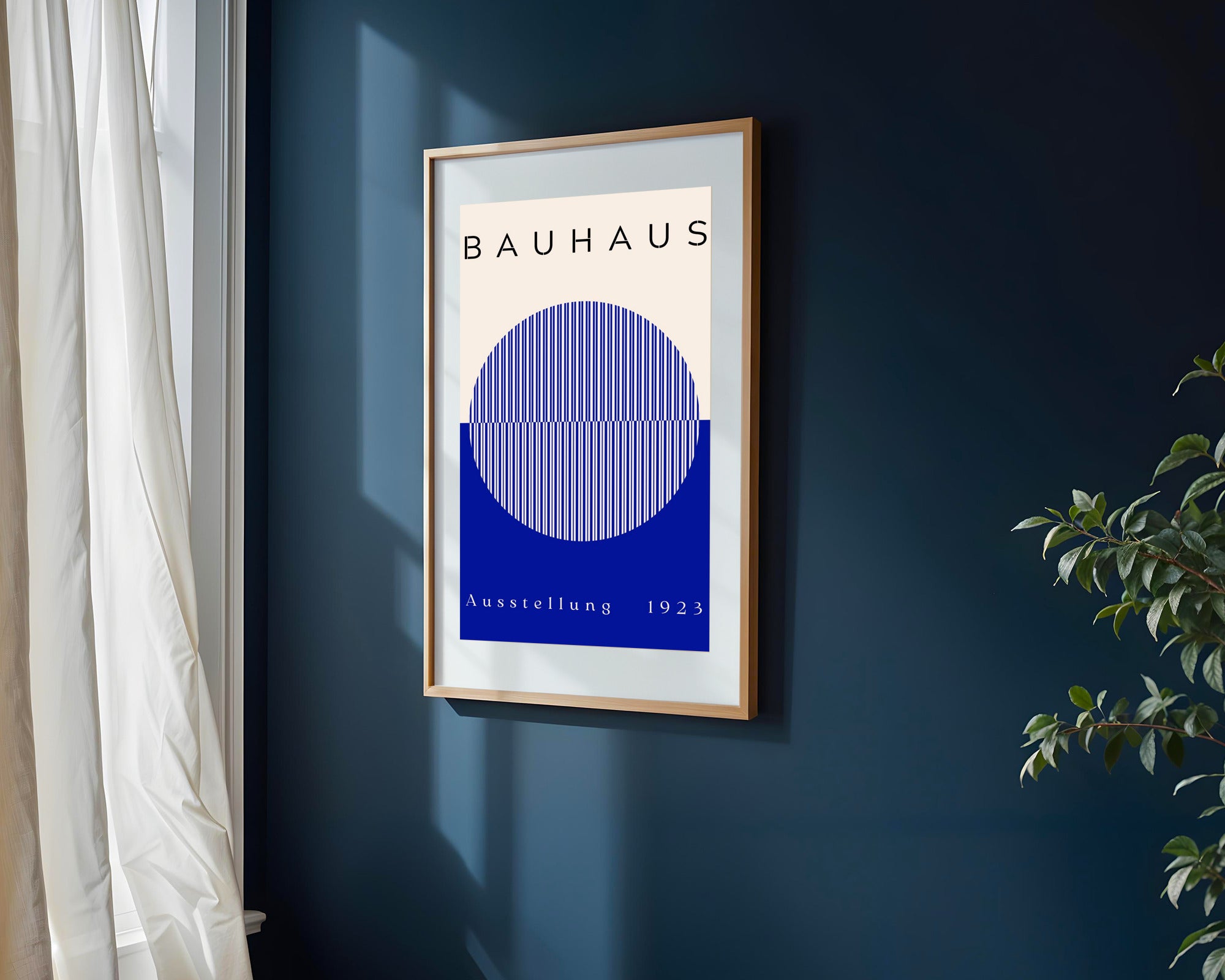 Círculo a Rayas Azul | Cuadro decorativo de Monkey Canvas