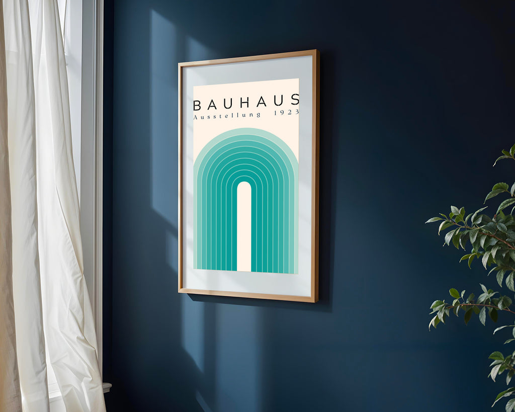 Arco Turquesa Bauhaus | Cuadro decorativo de Monkey Canvas