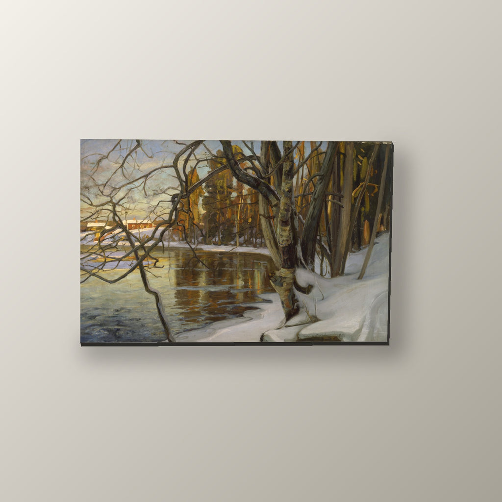 Río de Abedules en Invierno | Cuadro decorativo de Monkey Canvas