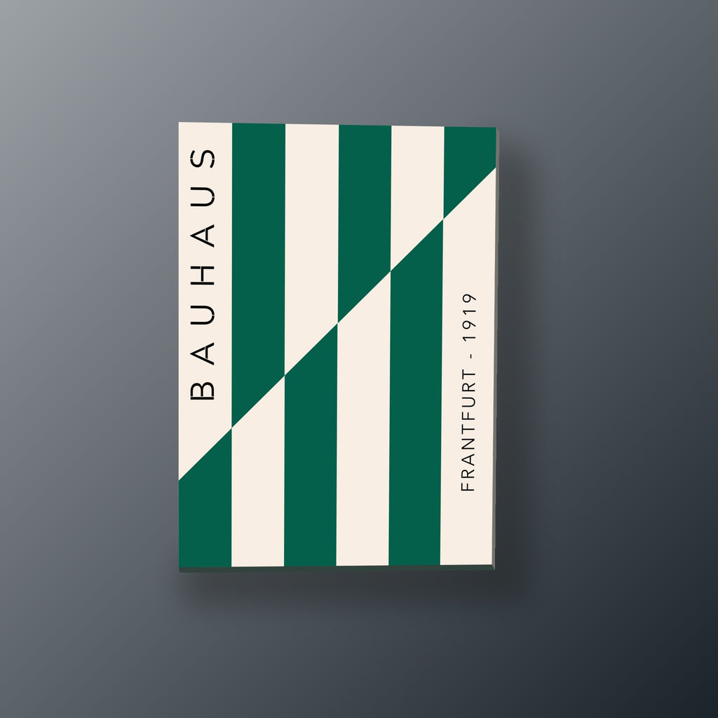 Rayas Verdes Bauhaus | Cuadro decorativo de Monkey Canvas
