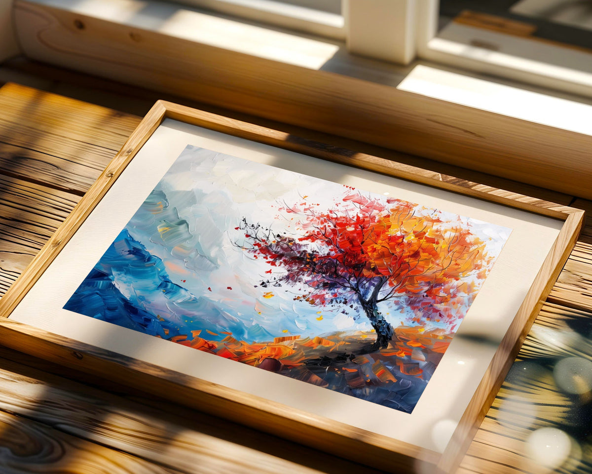 Árbol de Otoño al Viento