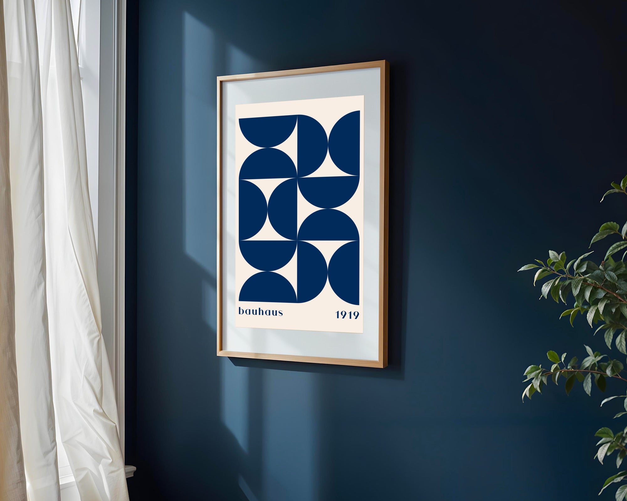 Bauhaus Azul Geométrico | Cuadro decorativo de Monkey Canvas
