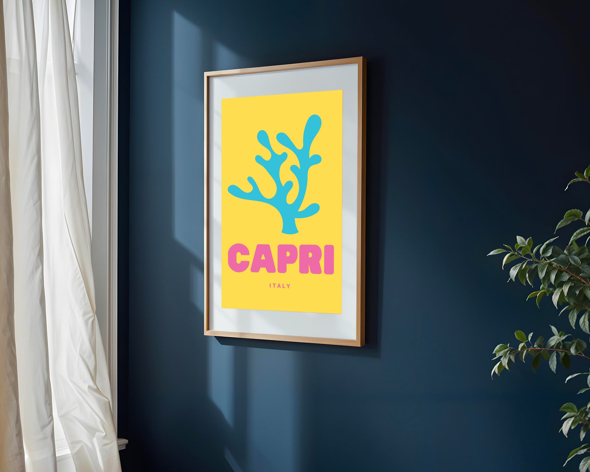 Capri Coral Tropical | Cuadro decorativo de Monkey Canvas
