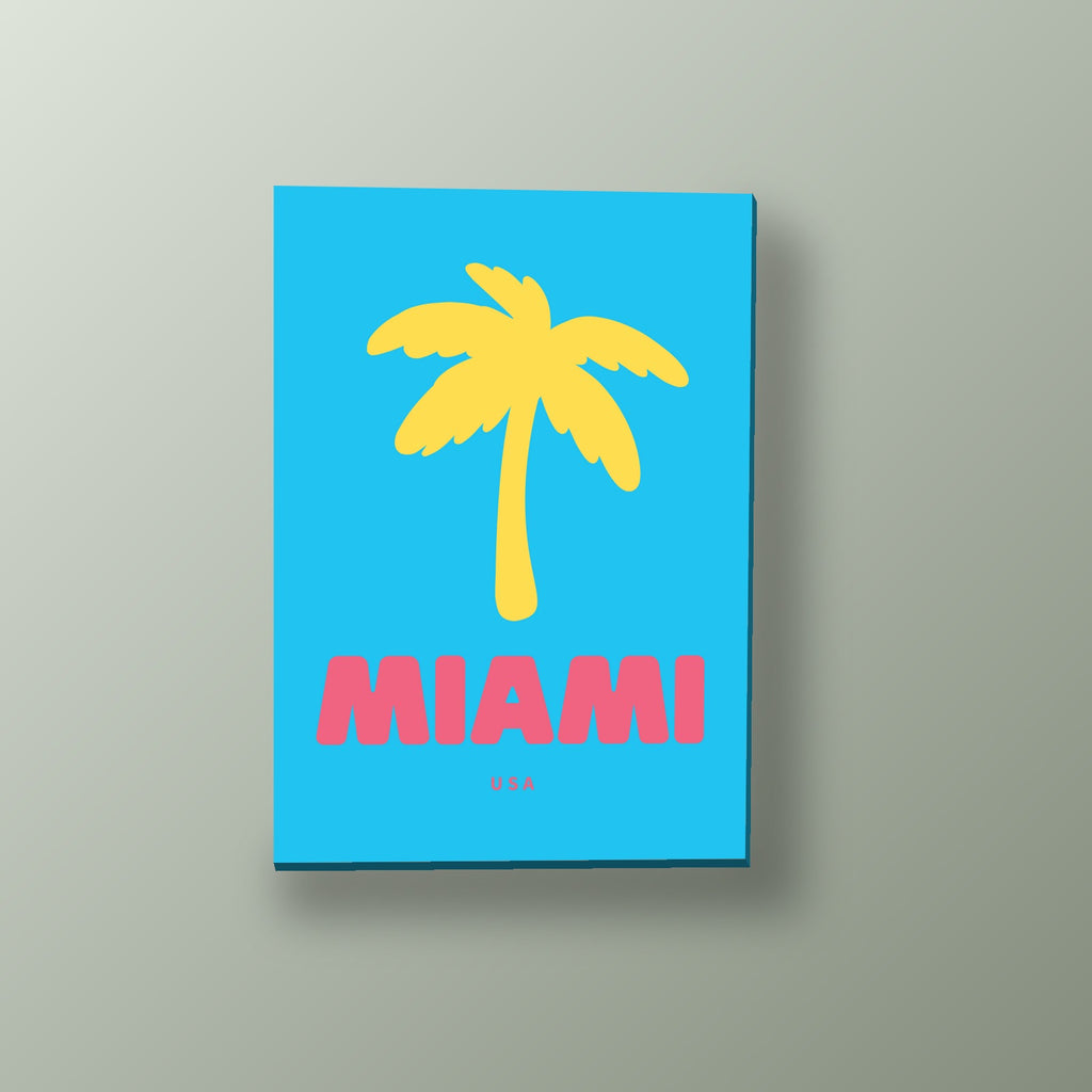 Miami Palmera Retro | Cuadro decorativo de Monkey Canvas