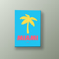 Miami Palmera Retro | Cuadro decorativo de Monkey Canvas