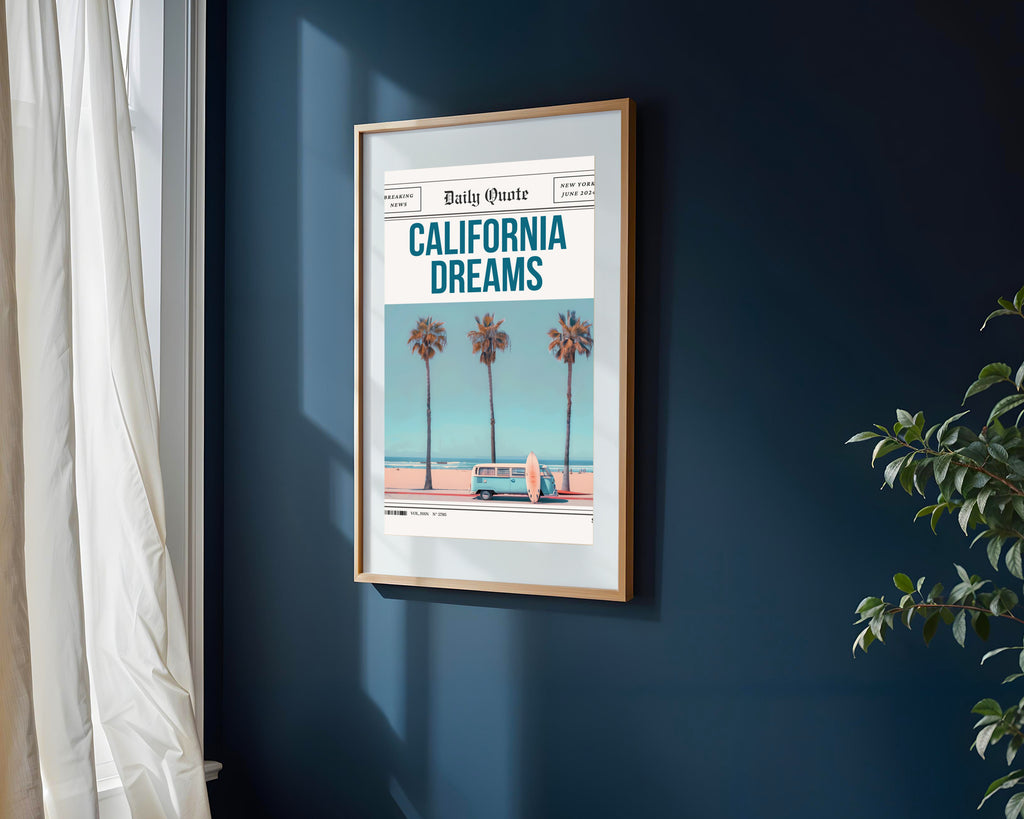 California Dreams Retro | Cuadro decorativo de Monkey Canvas