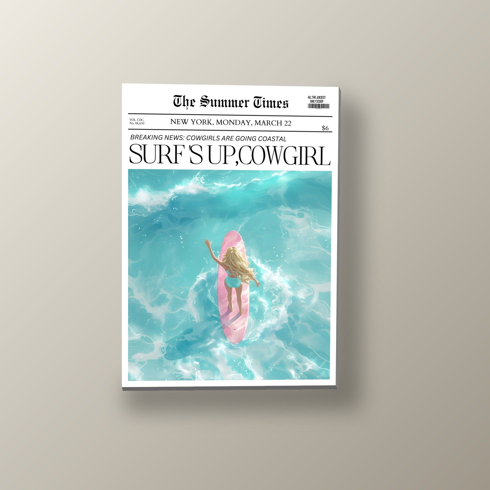 Surfista Rubia Aérea | Cuadro decorativo de Monkey Canvas