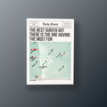 Tabla de Surf en la Arena | Cuadro decorativo de Monkey Canvas