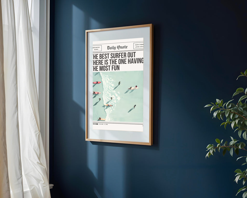 Tabla de Surf en la Arena | Cuadro decorativo de Monkey Canvas