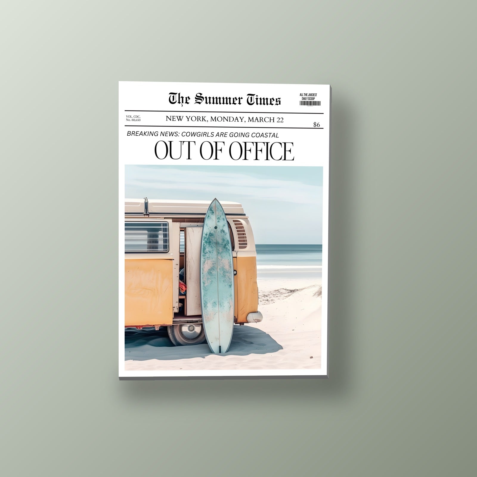 Out of Office Combi Surf | Cuadro decorativo de Monkey Canvas