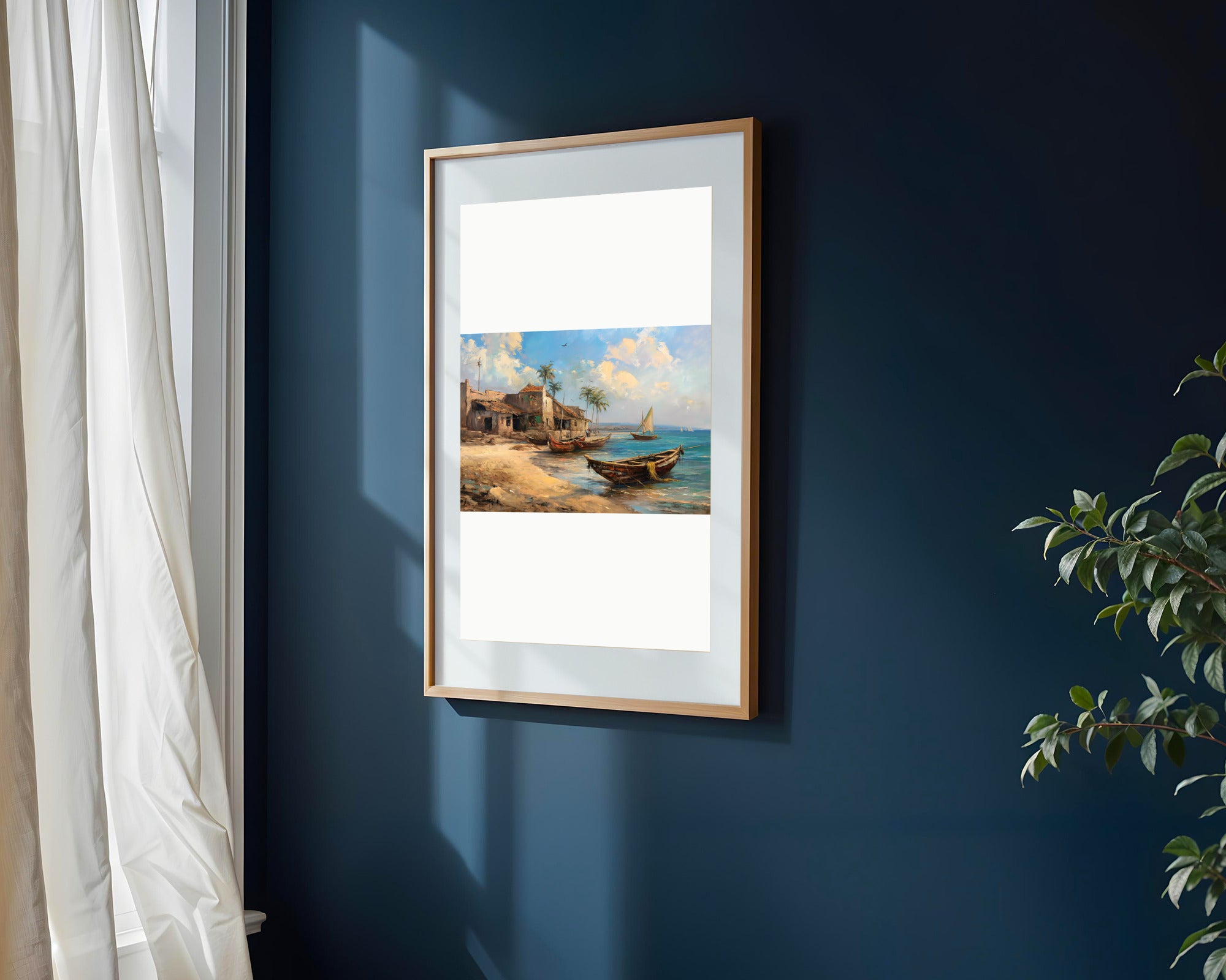 Aldea Costera Tropical | Cuadro decorativo de Monkey Canvas