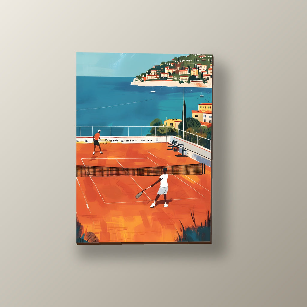 Tenis frente al Mediterráneo | Cuadro decorativo de Monkey Canvas