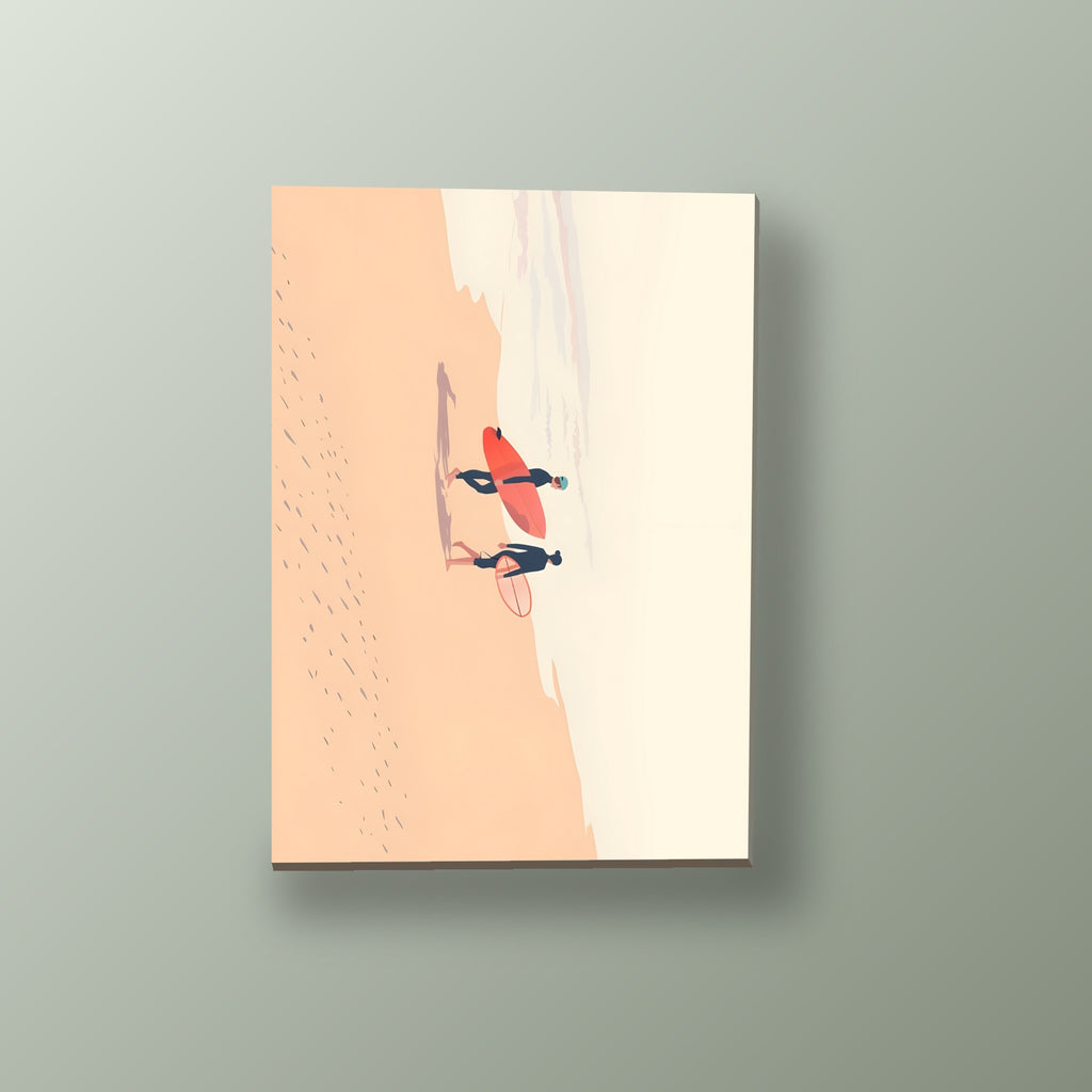Surfistas Rumbo al Mar | Cuadro decorativo de Monkey Canvas