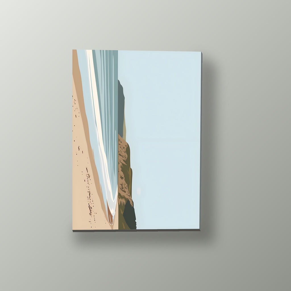 Acantilado y Mar Minimalista | Cuadro decorativo de Monkey Canvas