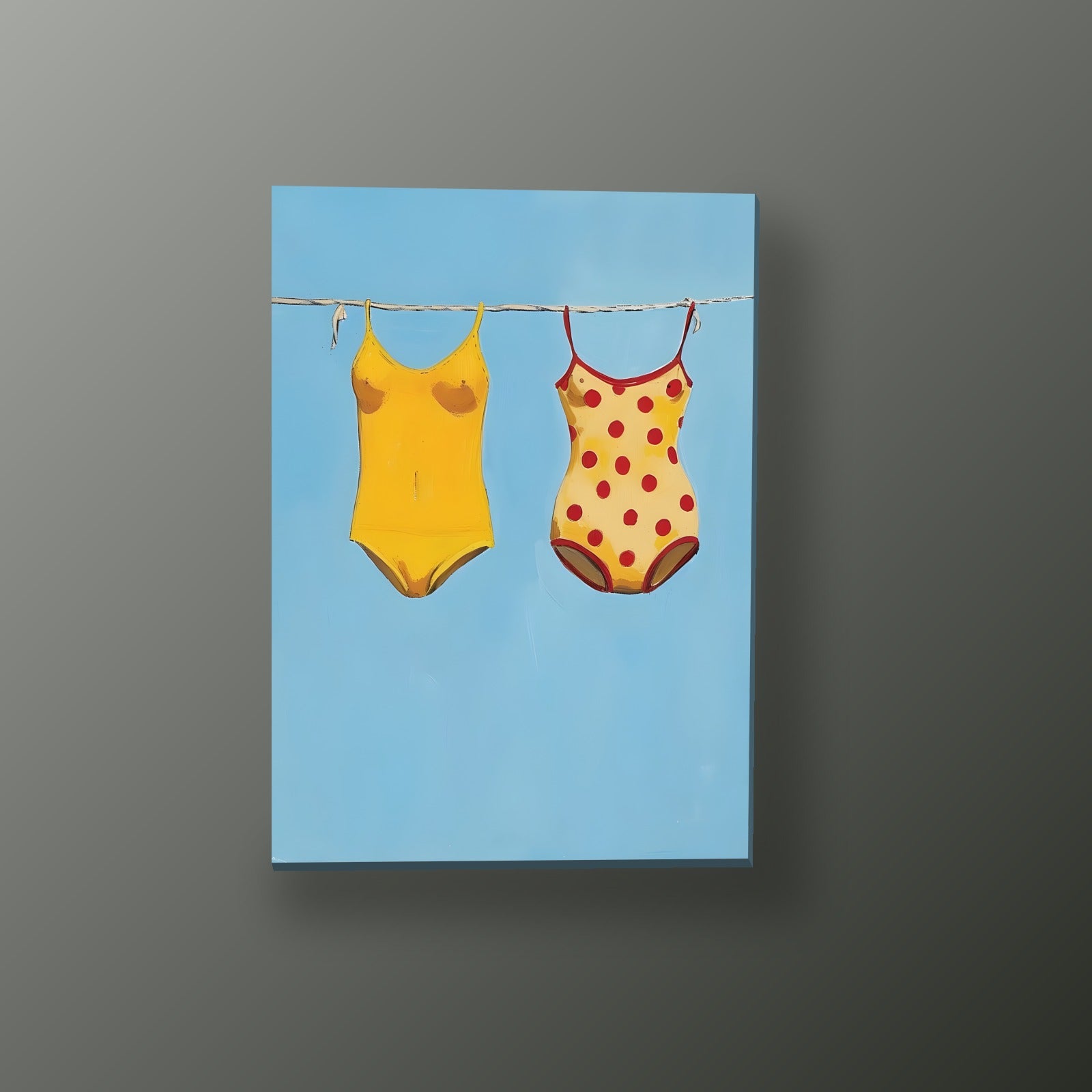 Trajes de Baño en el Tendedero | Cuadro decorativo de Monkey Canvas
