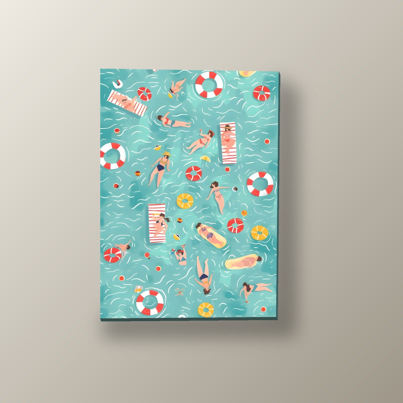 Baño Vintage de Verano | Cuadro decorativo de Monkey Canvas