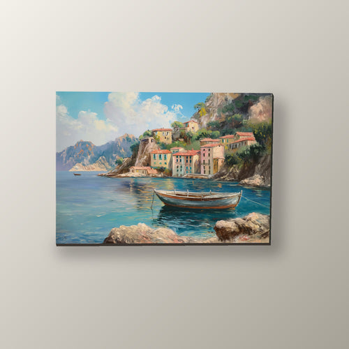 Bahía de Casas Pastel | Cuadro decorativo de Monkey Canvas