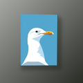 Retrato Minimalista de Gaviota | Cuadro decorativo de Monkey Canvas