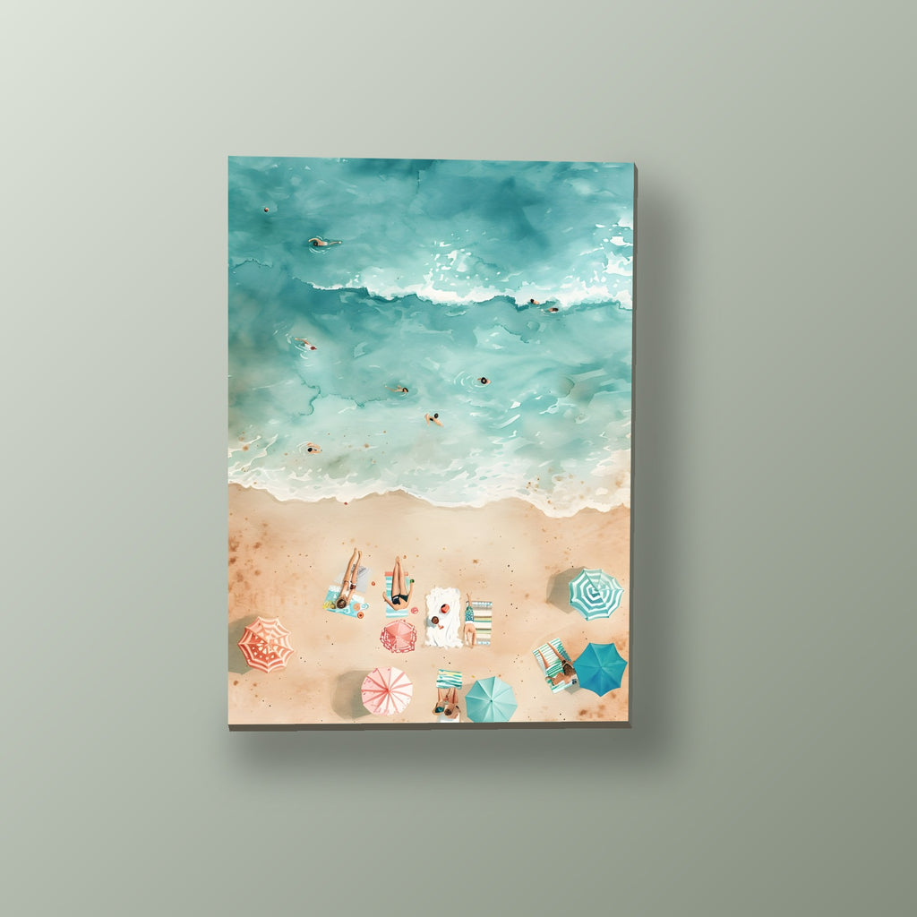 Playa de las Sombrillas | Cuadro decorativo de Monkey Canvas