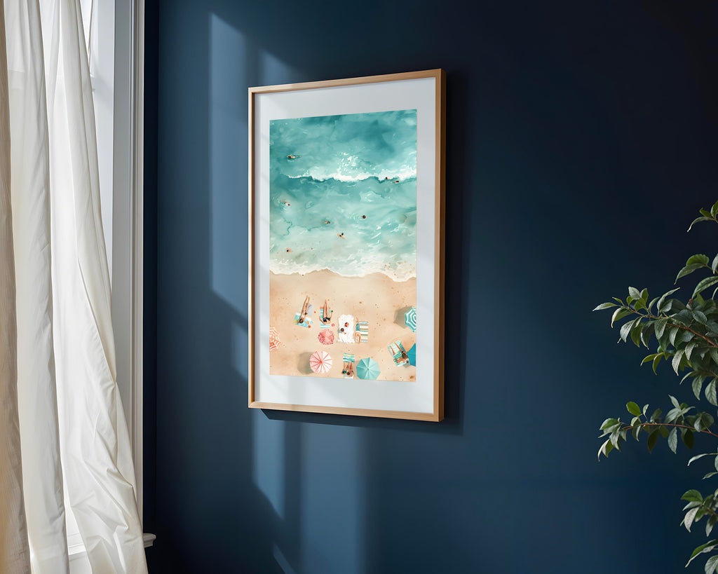 Playa de las Sombrillas | Cuadro decorativo de Monkey Canvas