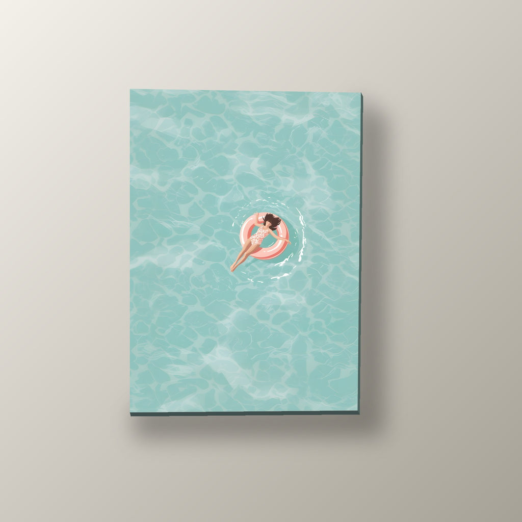 Flotador Rosa en Calma | Cuadro decorativo de Monkey Canvas