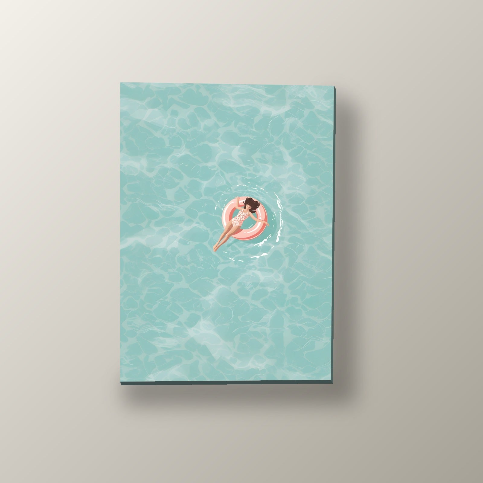 Flotador Rosa en Calma | Cuadro decorativo de Monkey Canvas