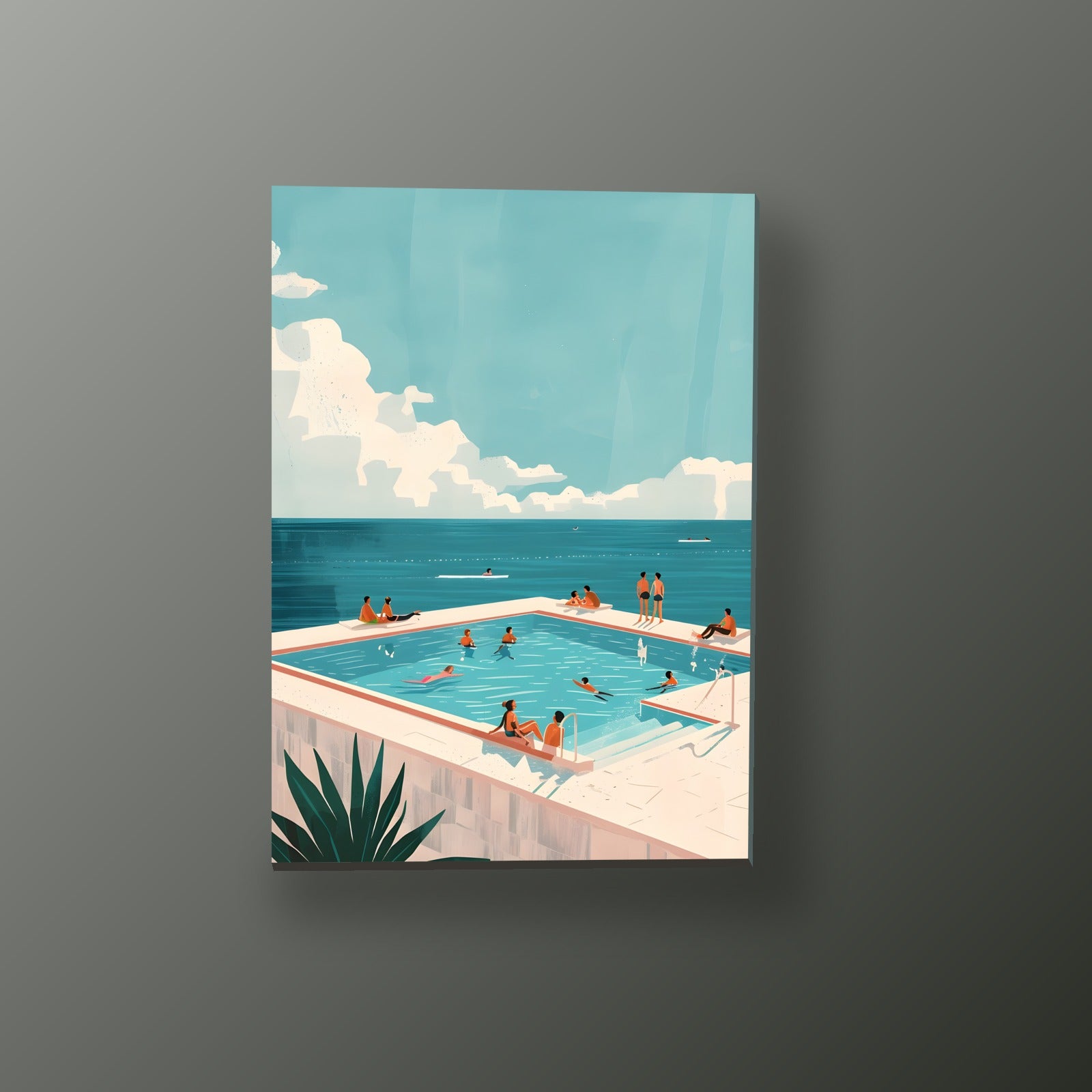 Piscina Frente al Mar | Cuadro decorativo de Monkey Canvas