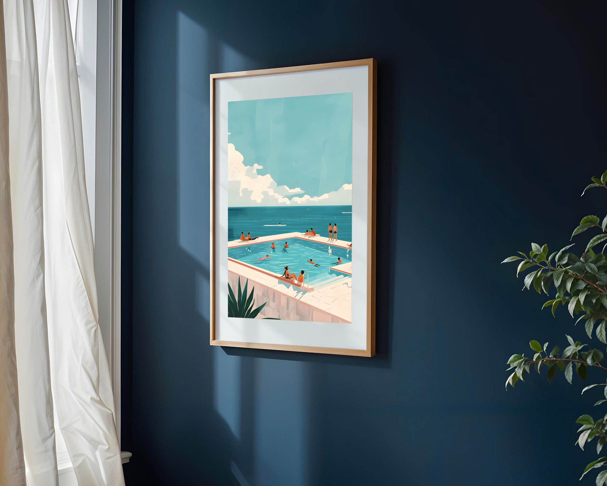 Piscina Frente al Mar | Cuadro decorativo de Monkey Canvas