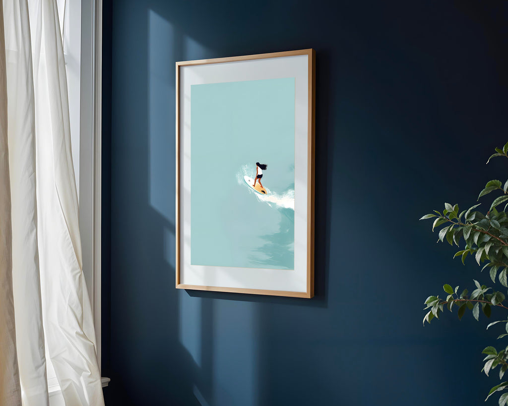 Surfista sobre la Ola | Cuadro decorativo de Monkey Canvas